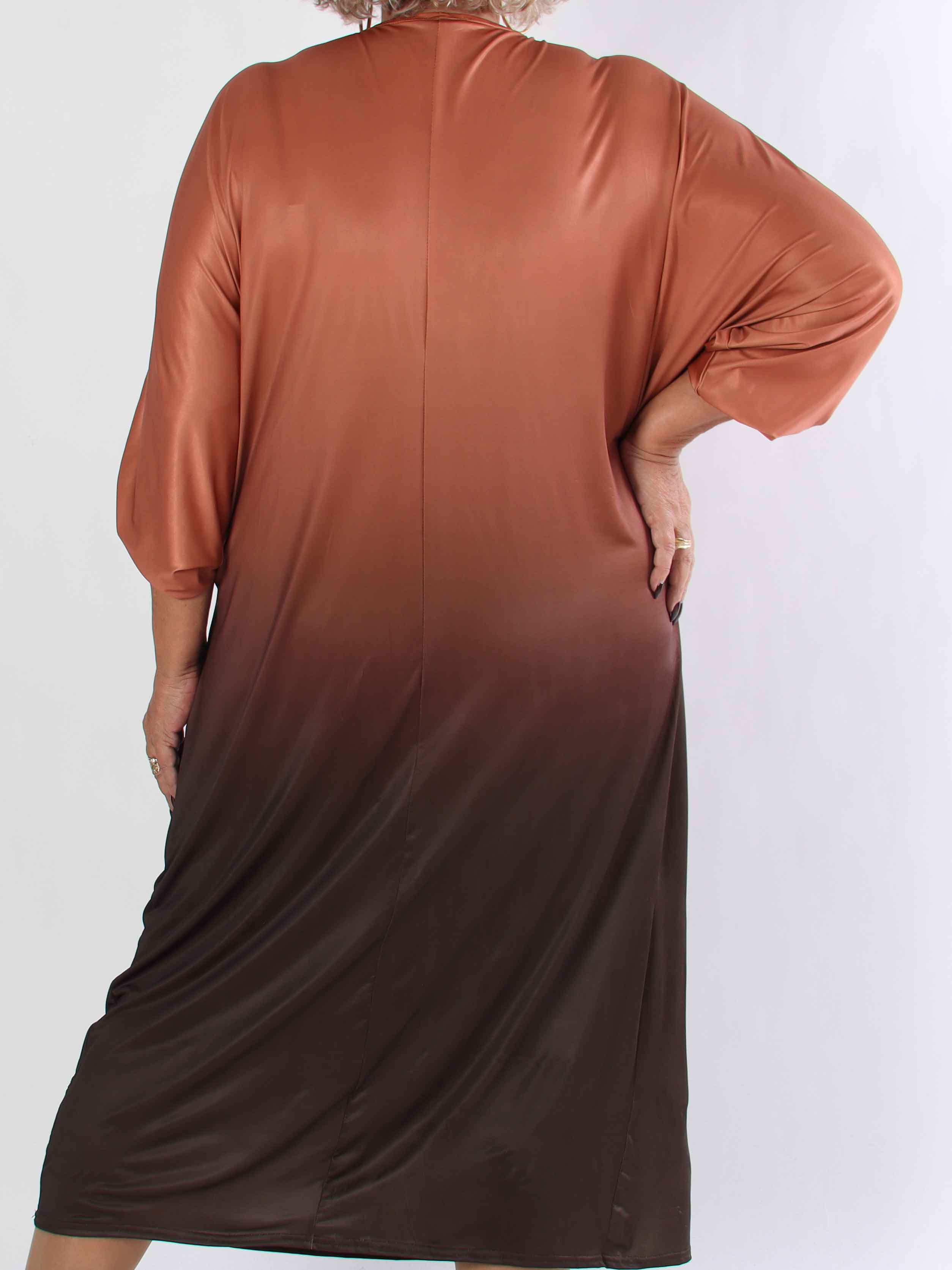Ismene - Lang plus size tunikakjole i flere farvenuancer